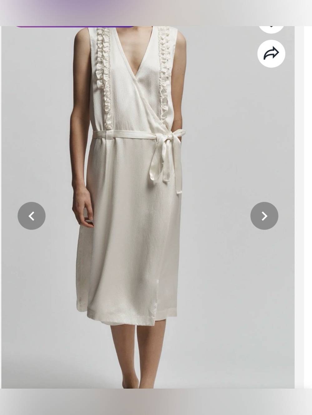 Saint Art Sylas Silk Wrap Dress, Ivory